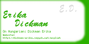 erika dickman business card